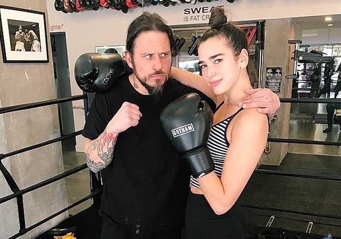 Dua Lipa boxing for weight loss.