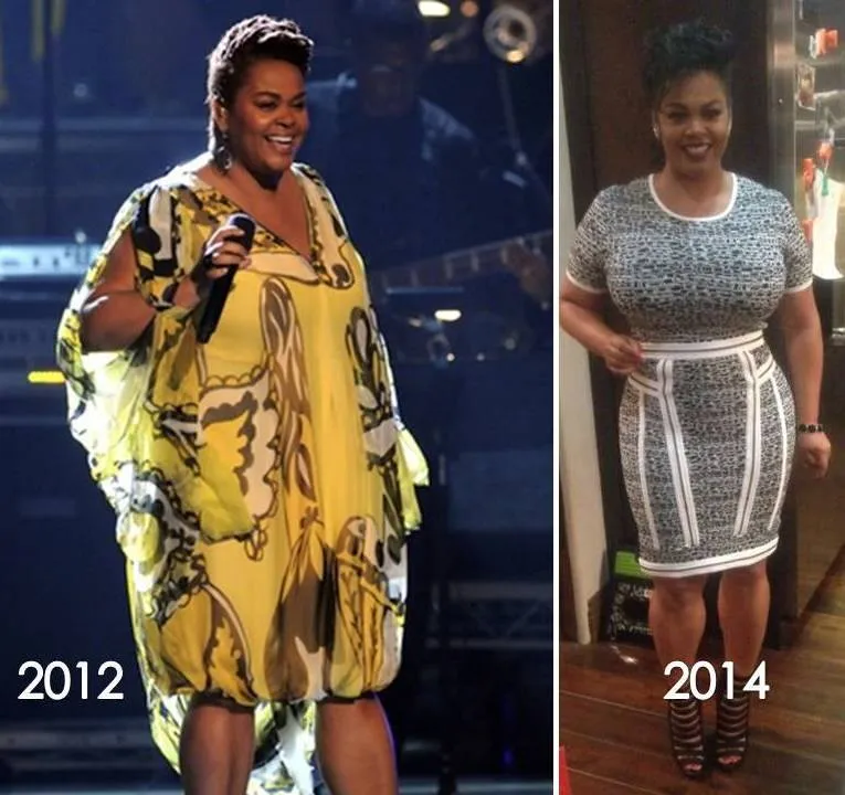 Jill Scott before and after the weight loss journey