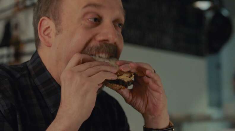 Paul Giamatti eating. Scene from Billions