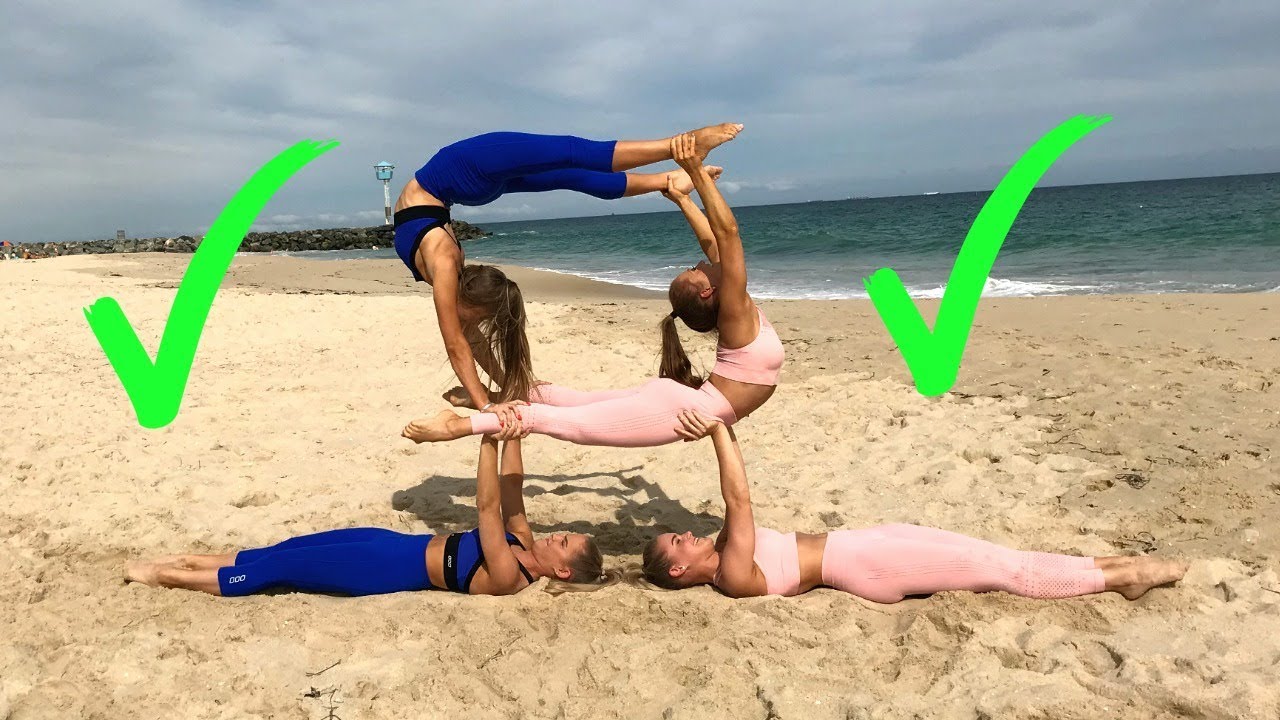 Extreme 4 Person Yoga Pose