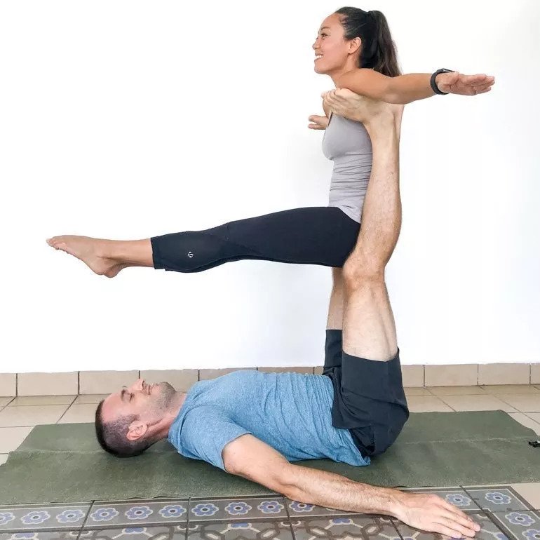 bff 2 person yoga poses easy